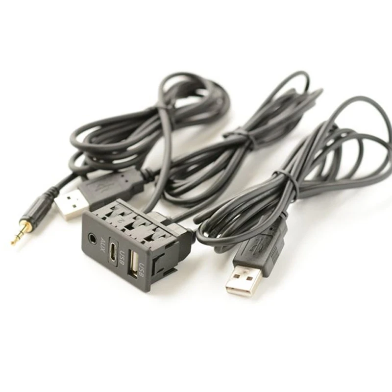 Praktyczny przedłużacz samochodowy Kabel USB typu C Interfejs Aux Kabel zasilający Kabel do modyfikacji zasilania samochodu — zdjęcie 5