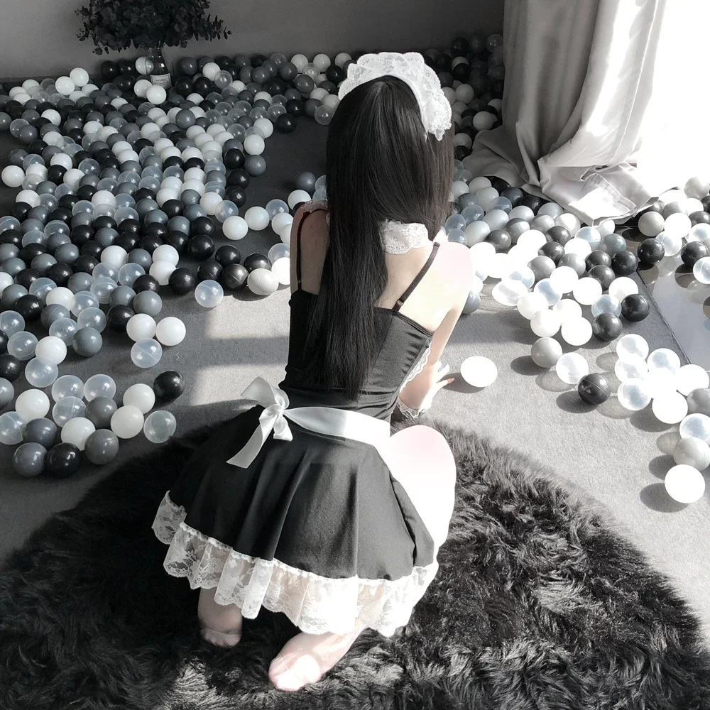 Porno Sexy Maid Uniform Women Dress Cute Lingerie Cosplay Costumes Maid Servant Anime Role Play Party Stage Lolita Clothing