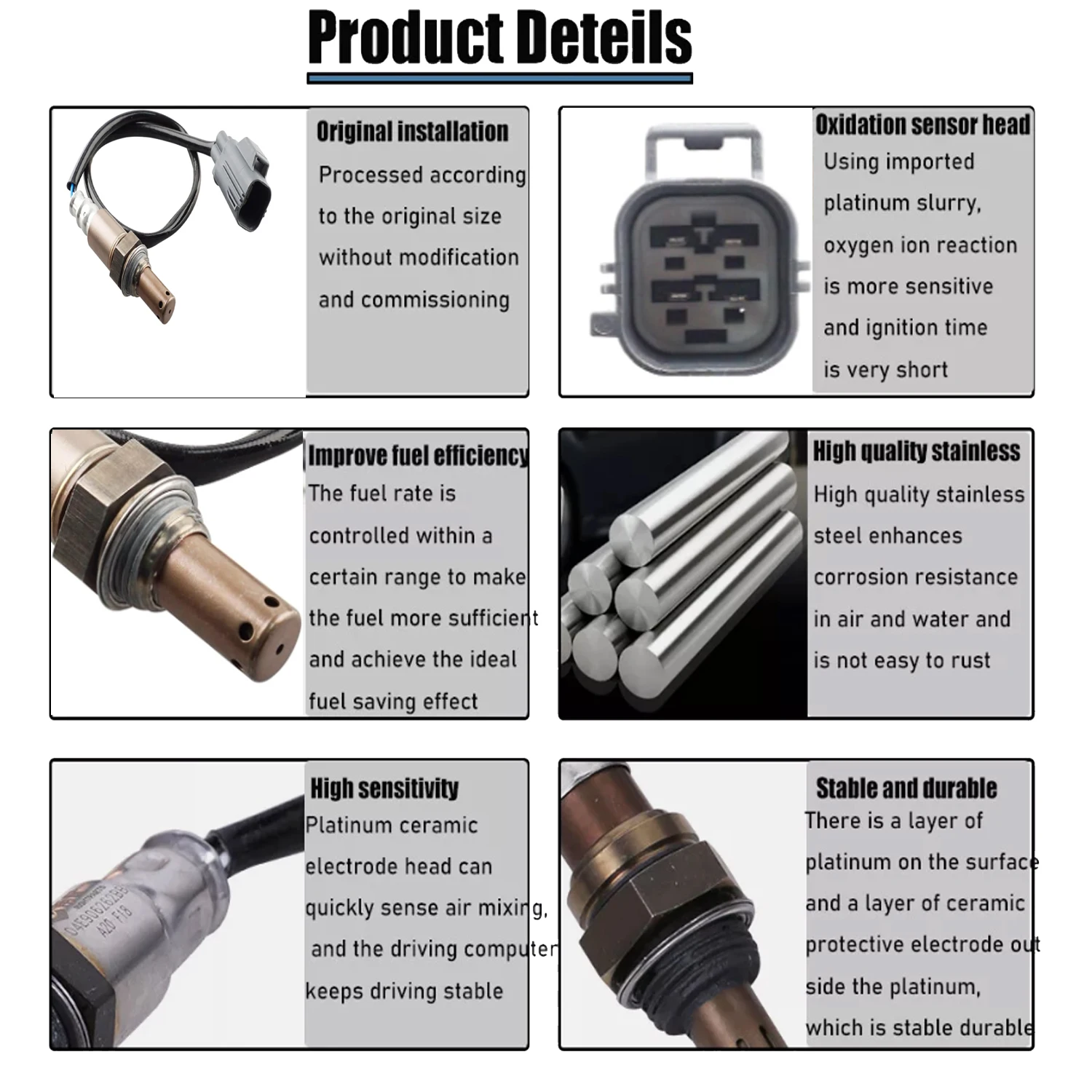 نسبة الهواء إلى الوقود مستشعر الأوكسجين الأمامي 30756121 307745630 30774563 لفولفو XC90 S60 V60 XC60 XC70 S80 3.0L 3.2L 234-9151 8658237