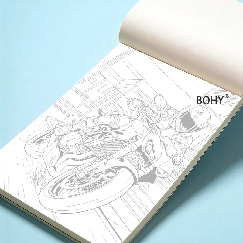 1 Adult Stress Relief Art Line Drawing and Coloring Album, with Graffiti Lines, Total of 24 Pages, Wonderful Holiday Gift