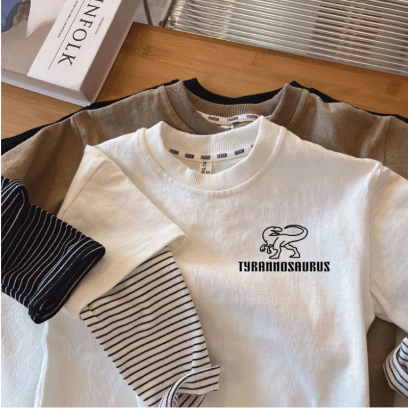 Kids Dino Print Layered Sweatshirt 5