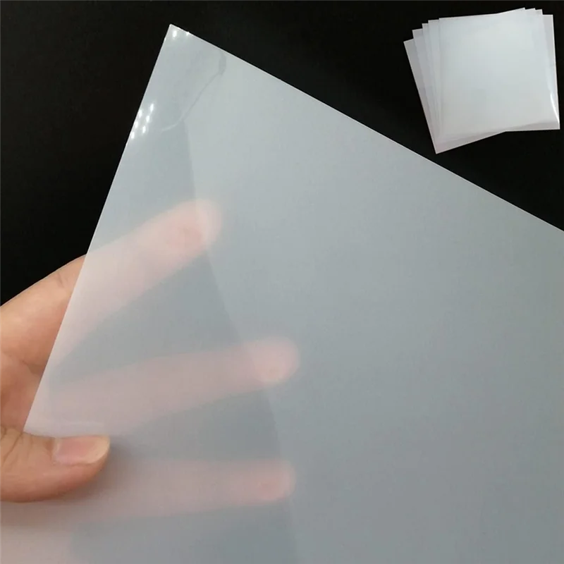 AA20-12 Sheets Mylar Sheet 12 X 12 Inch Milky Translucent PET Blank Stencil Making Sheet