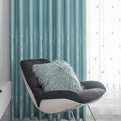Dreamwood-High Shading Jacquard Fabric, Customized Finish Blackout, Living Room Curtain, Modern European, New Design