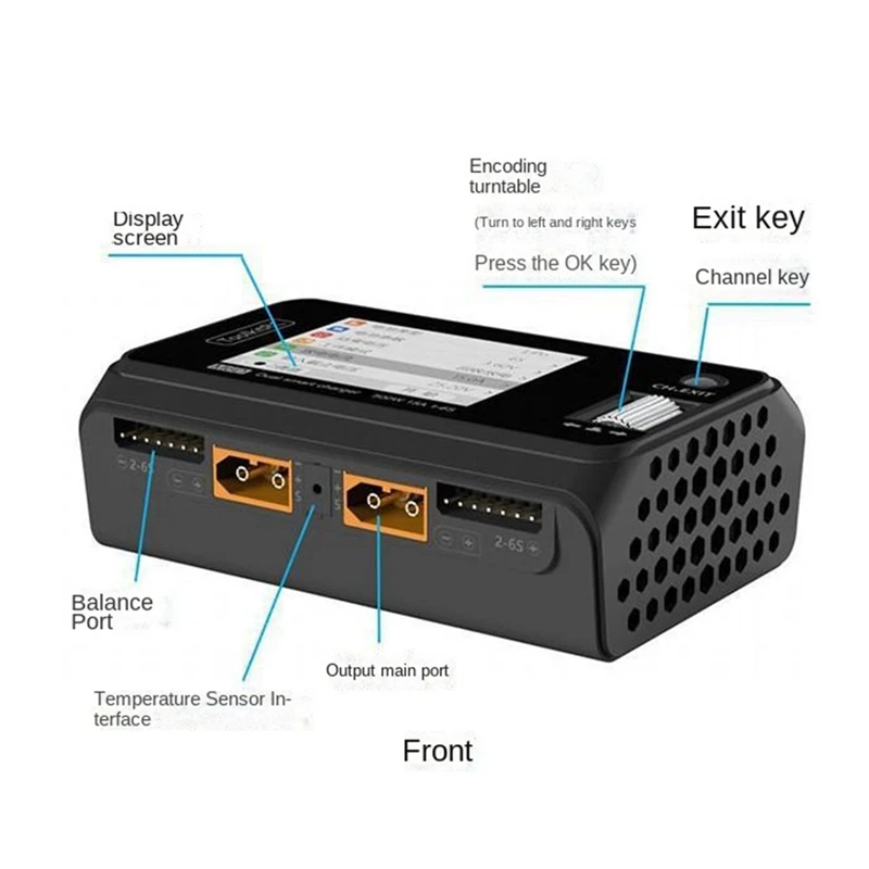 インテリジェントバッテリー充電器,デュアルチャネル,ToolkitRC-M6D W, 15A, DC,1〜6秒,LiPo Lion,Lihv,Nimh,pb,サーボテスター用