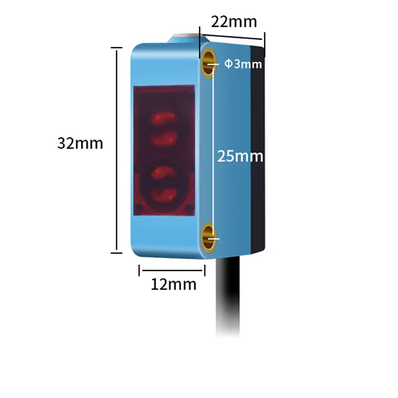 SLAND Rectangular Photoelectric Sensor 200CM 10M NPN PNP Mirror Through Beam Retro-reflective Optic Sensor Switch 10-30VDC