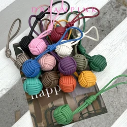 Creative Hand-woven Bags Pendant Fashion Fancy Snowball Keychain Charms Exquisite Craftsmanship Fashionable Decoration for Bags