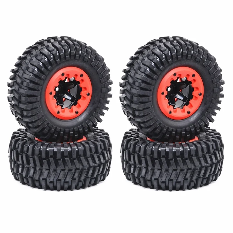 

4Pcs 128mm 1/10 Short Course Truck Tires Tyre Wheel 12mm Hex for ZD Racing DBX-10 Traxxas Slash Arrma VKAR 10SC,Red