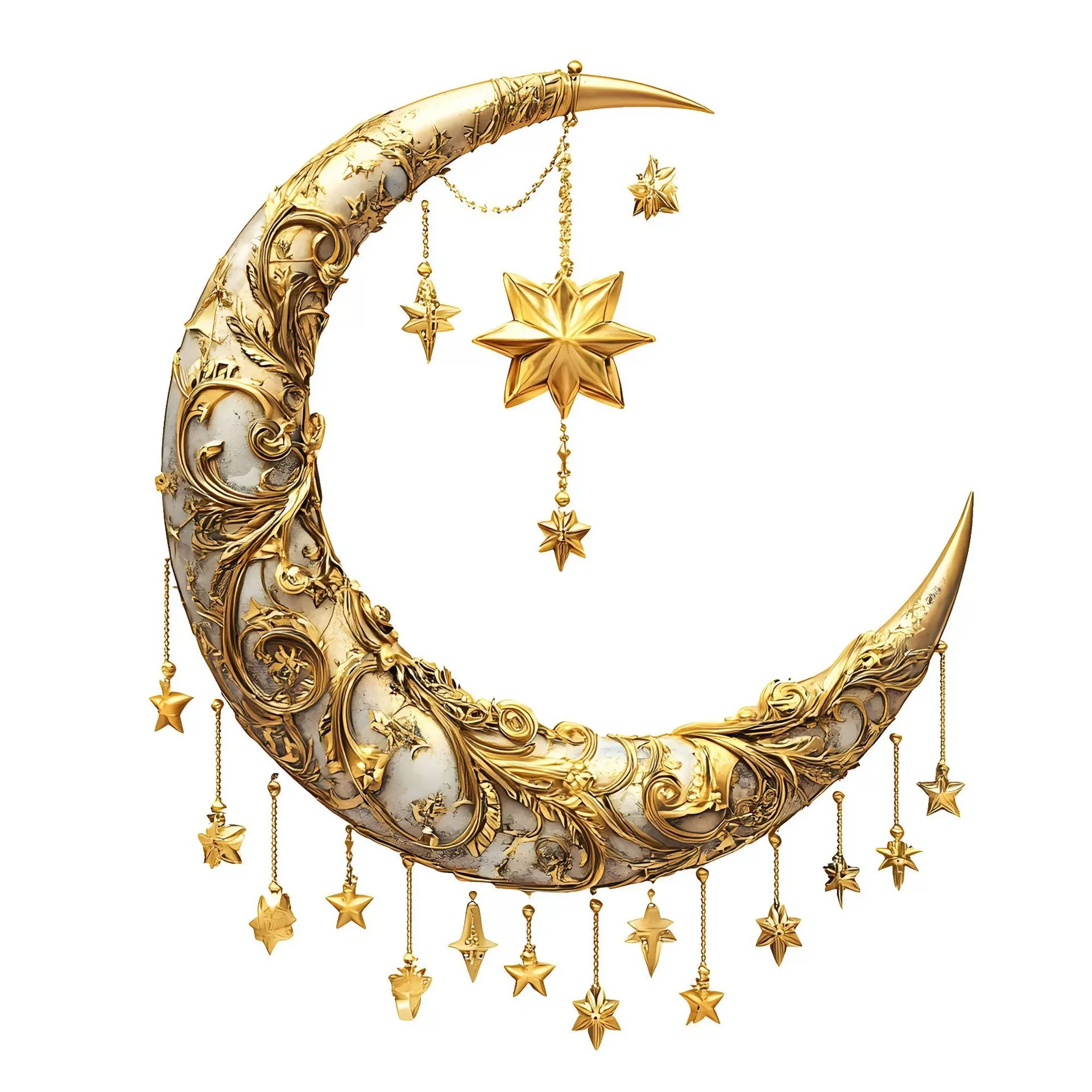 Eid Mubarak Moon Stars Stickers Middle Eastern Creative Moon and Star Wall Window Sticker Ramadan Kareem Party Decor Sticker