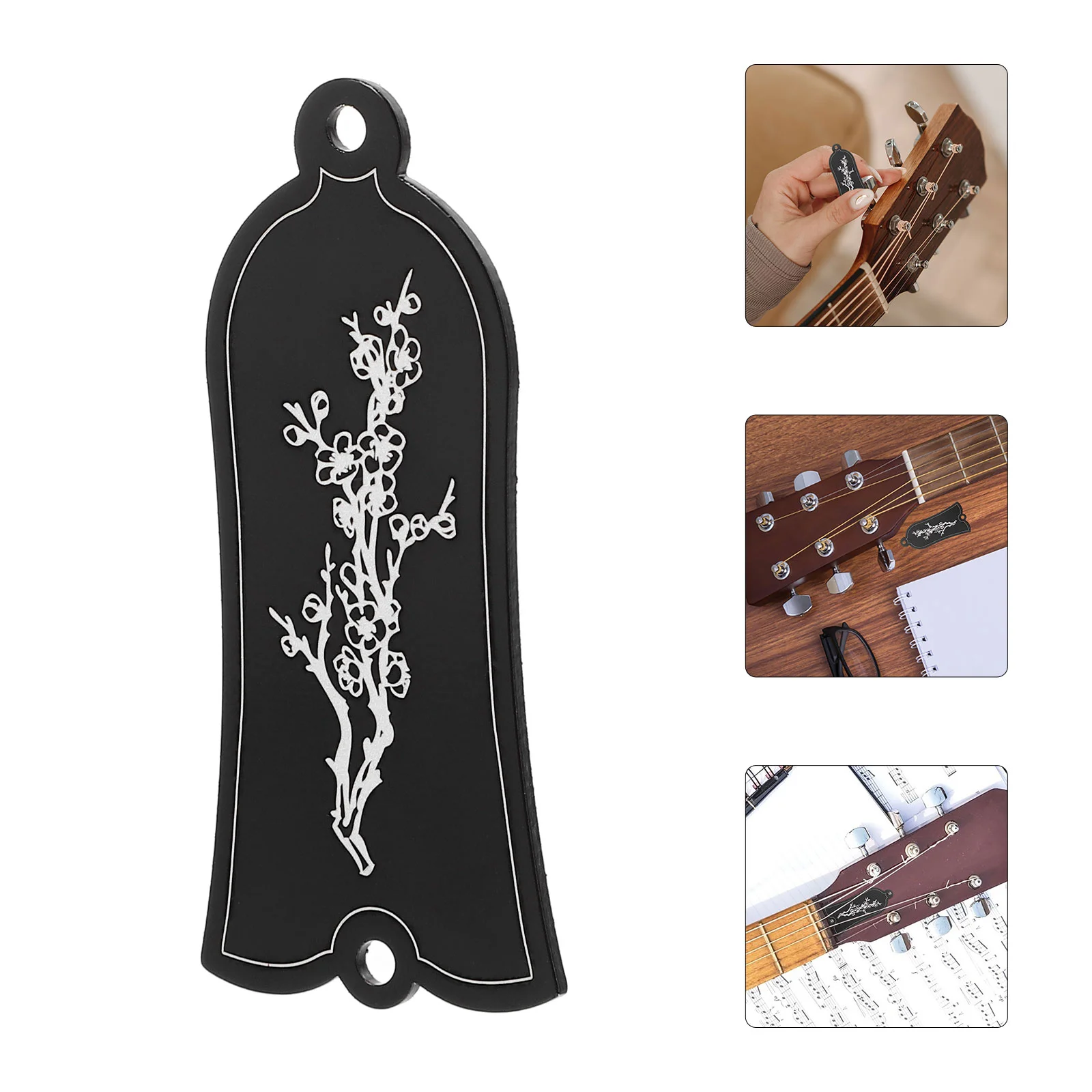 

GR32 Truss Rod Shape Case For Electric Guitar (Black) truss rod cover guitar truss rod cover abalone truss rod cover