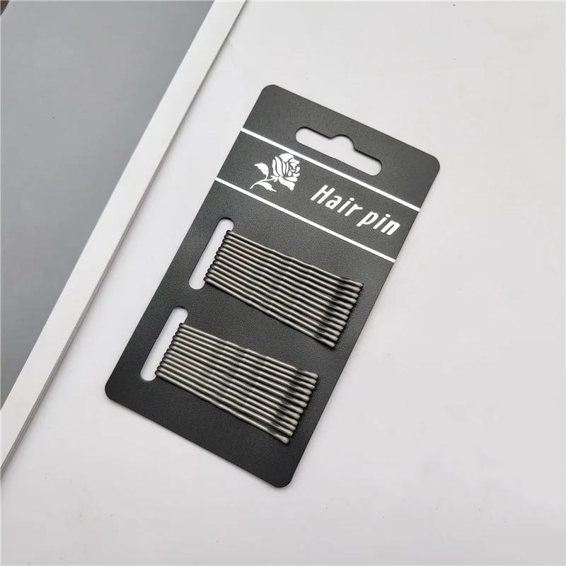 24PCS Black Paintless Color Retention Simple One Word Clip Basic Practical Hair Clip Wire Liu Hair Clip Hair Accessories Hair Ca