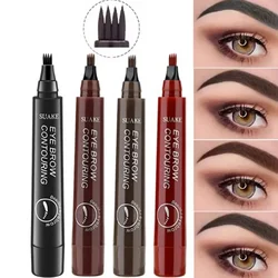 4 Point Eyebrow Pencil Waterproof Liquid Eyebrow Pen Makeup Long Lasting Cosmetic Microblade Brow Pencil