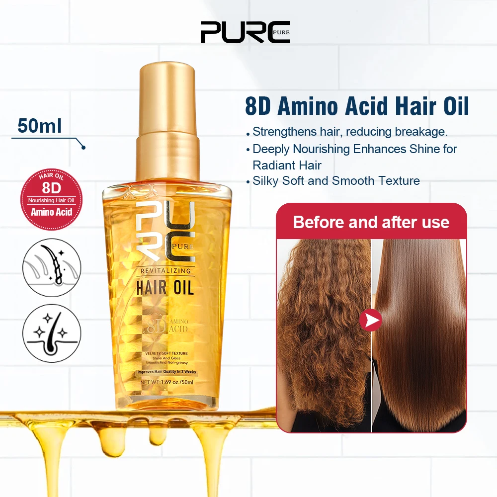

PURC Argan Hair Serum Oil Repair Frizz Dry Damaged Scalp Treatments Smoothing Nourishing Improvement Hair Serum Care Products