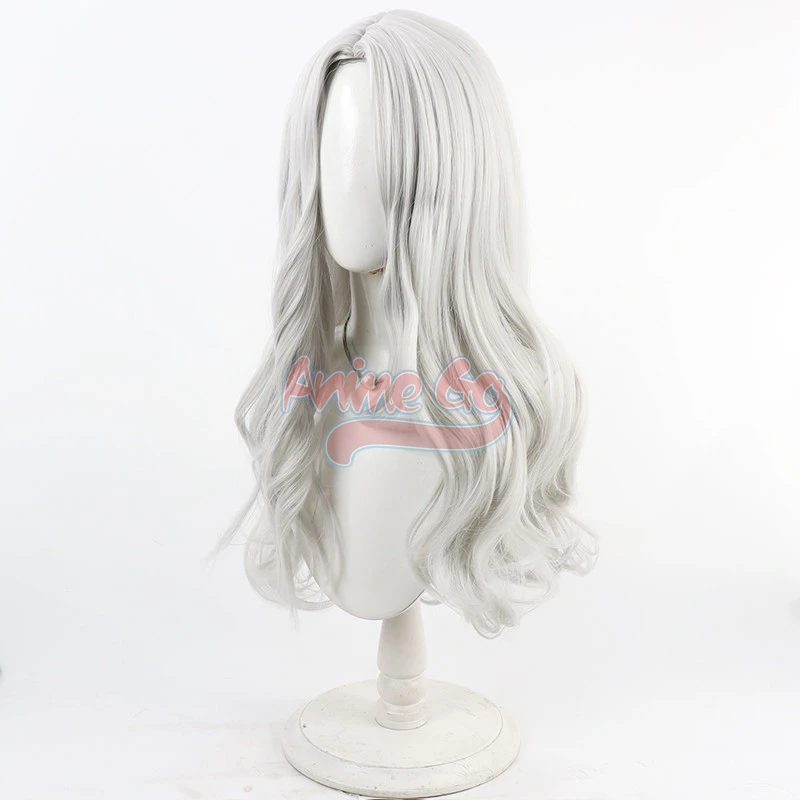 

Maelle Cosplay Wig Game Women Silvery White Hair Prop Role Play Wigs
