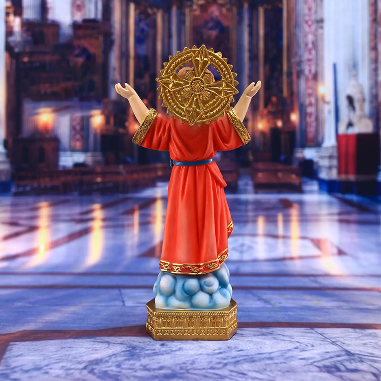 Retro Design Child Figurine Classic Resin Sculpture Tabletop Ornament for Study Shelf Decoration Accessories