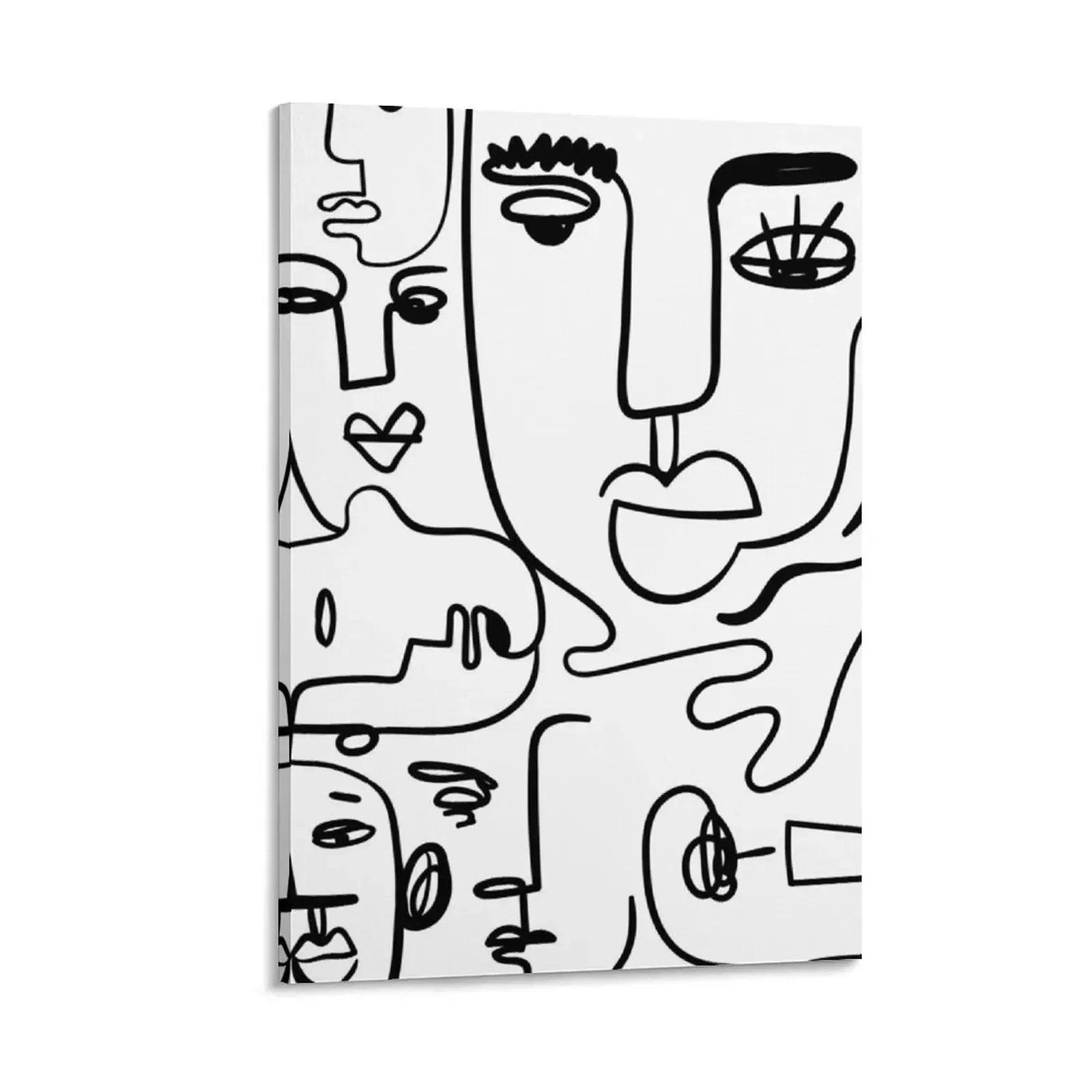 

Faces One Line Art Print Canvas Painting home decors accessories wall decoration Decoration bedroom
