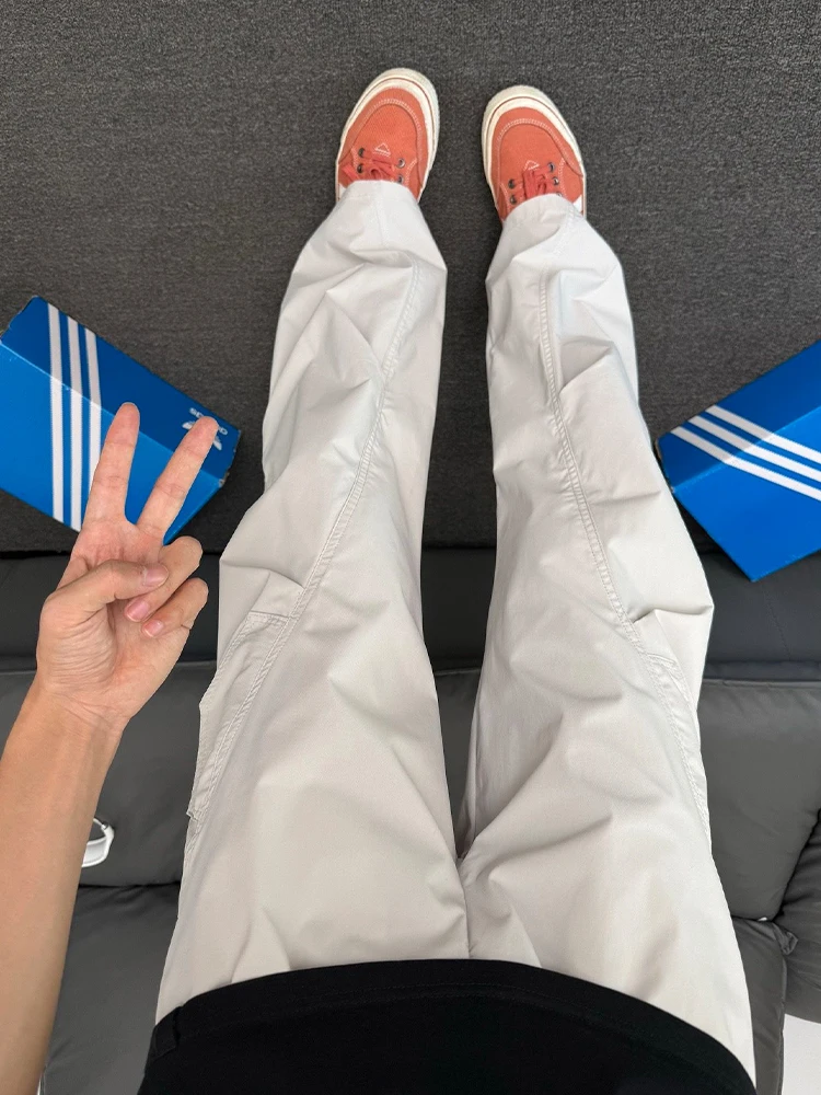 

American Sle Knife Folded Infantry Pants Men Summer Thin Design Sense Workwear Qui Dry Straight Tube Assault Pants