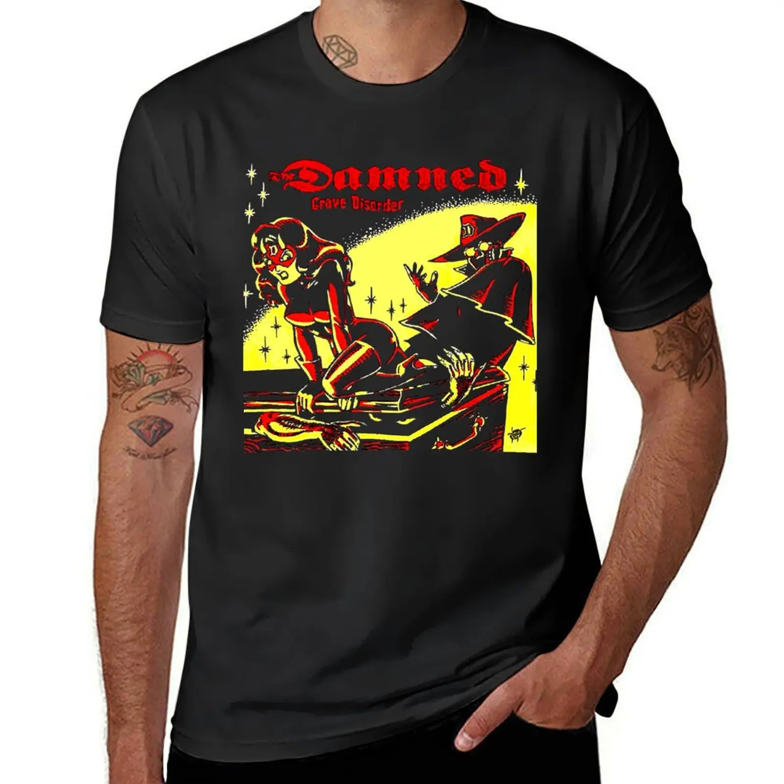 T-shirt classique The Damned Grave Disorder pour hommes, vêtements de douane, hiphélicoptère, grande taille, médicaments, concevoir vos propres t-shirts