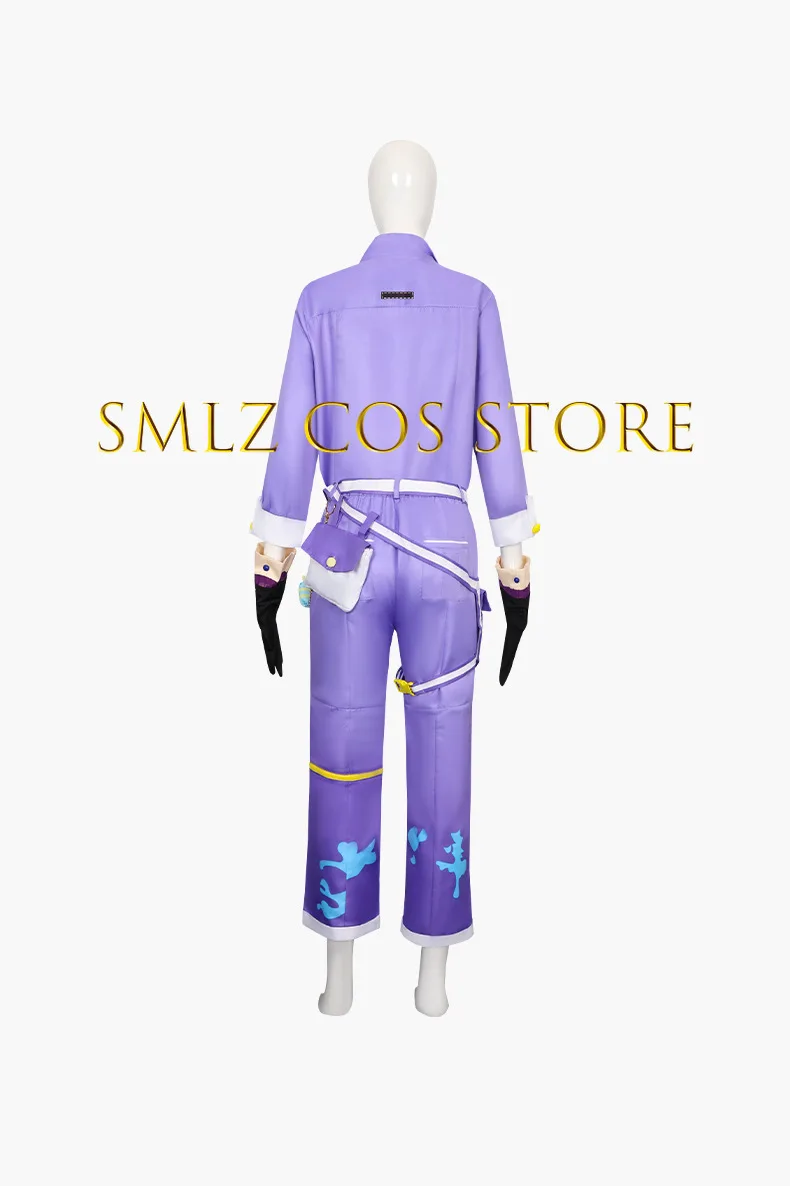 Anime PJSK Kamishiro Rui AND Tenma Tsukasa Cosplay Costume Man Purple Yellow Uniform Workwear Wig Set Party Play Outfit view 3