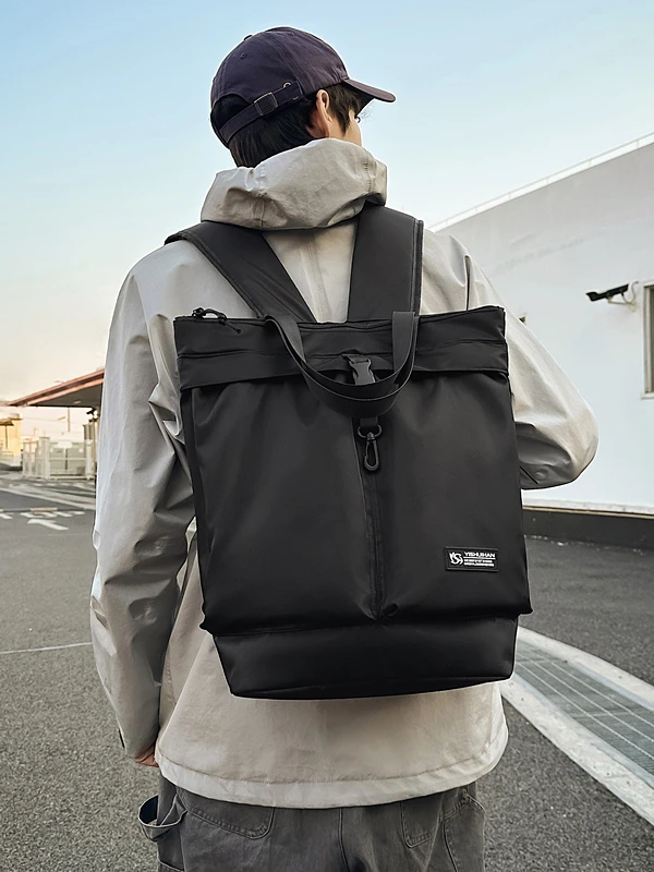 Faionable Multi-Functional Women's Bapa 2025 New Travel Sports Commuting Bag Lightweight Nylon Pure Color Vertical Square