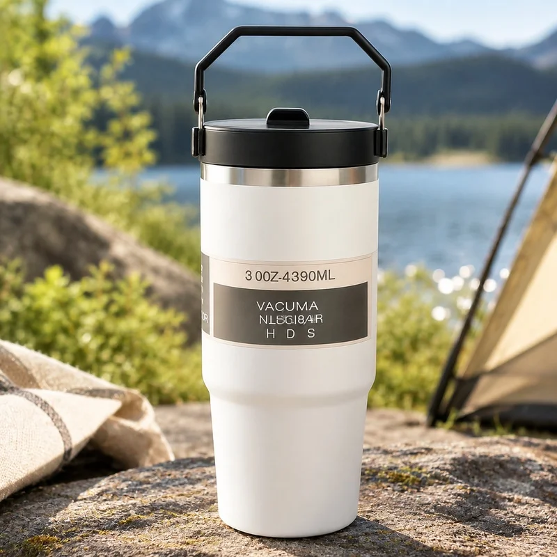 Vacuum-Insulated 30oz Stainless Steel Tumbler with BPA-Free Tritan Lid for Temperature Control