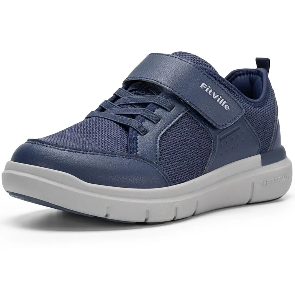 

Wide Diabetic Walking Shoes for Men, Lightweight Non-Slip Breathable Casual Shoes for Swollen Feet for Standing All Day