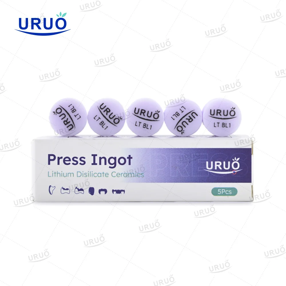 Dental Press Ingots for Denture Lab High Strength Casting Materials Veneer Crown Dental Purple Dental Lithium Disilicate 20pcs