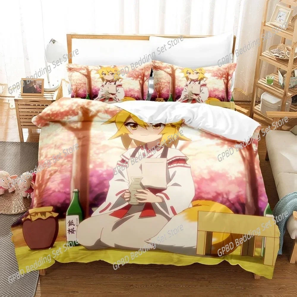 

Anime The Helpful Fox Senko San Bedding Set 3D Printed Suitable for Bedroom Duvet Cover Set With Pillowcases Kids Home Textile