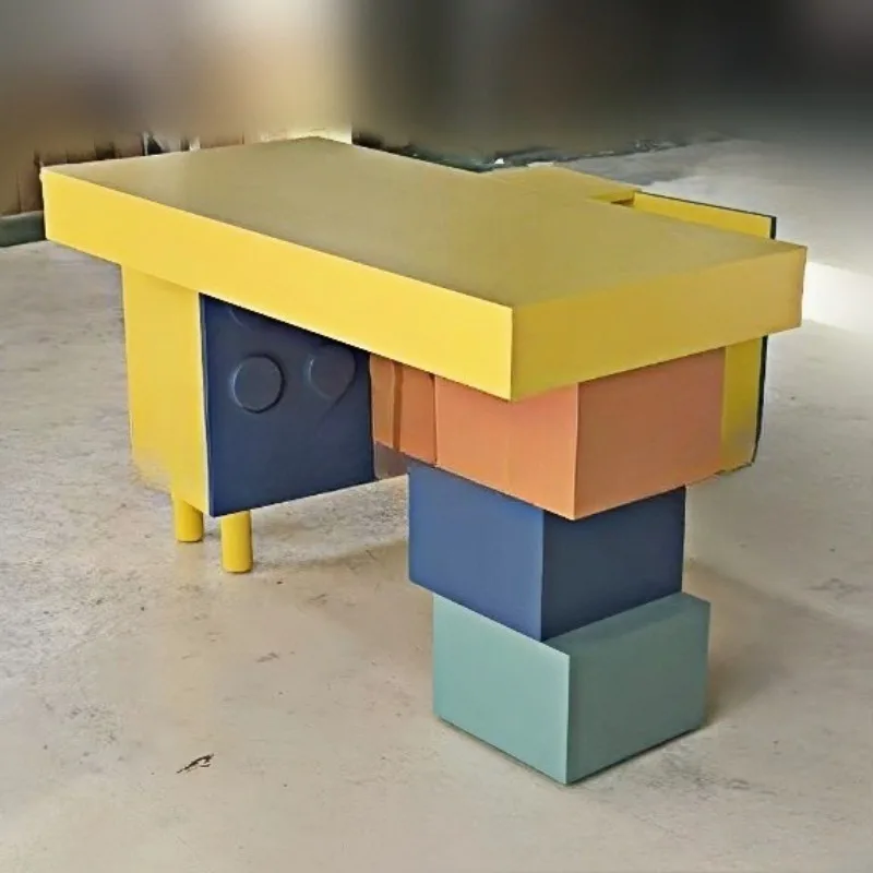 Creative fashion desk bookcase integrated set puzzle cute writing table bedroom furniture