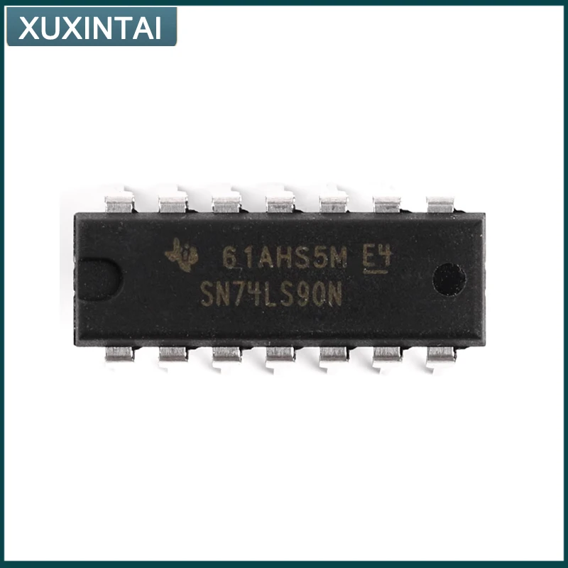 10Pcs/Lot New Original  SN74LS90N  SN74LS Counter IC Counter, Decade 1 Element 4 Bit Negative Edge 14-PDIP