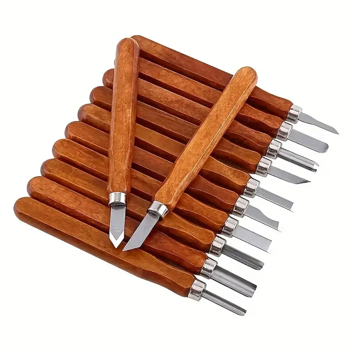 12pcs Wood Carving Chisel Knife Hand Tool Set for Basic Detailed Carving Woodworkers Gouges Woodworking Tools Woodcut Drilling