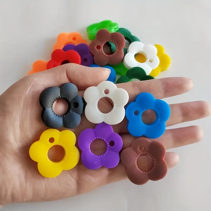 8pcs.Random Color Flower-shaped Elastic Key Cap, Suitable for Various Keys, A Practical Accessory for Household Keys