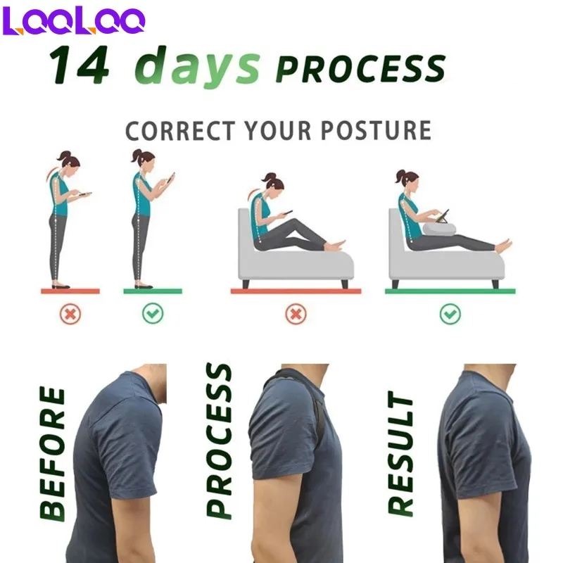 1PcsAdjustable Posture Corrector Preventing Humpback Protection Spine Pain Relief Correction Belt Women Men Back ShoulderSupport