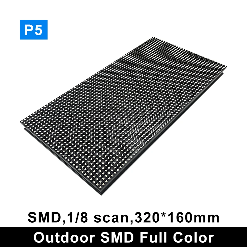 

Enhanced Outdoor P5 Full Color LED Display Module RGB LED Panel SMD 3-in-1 320x160mm