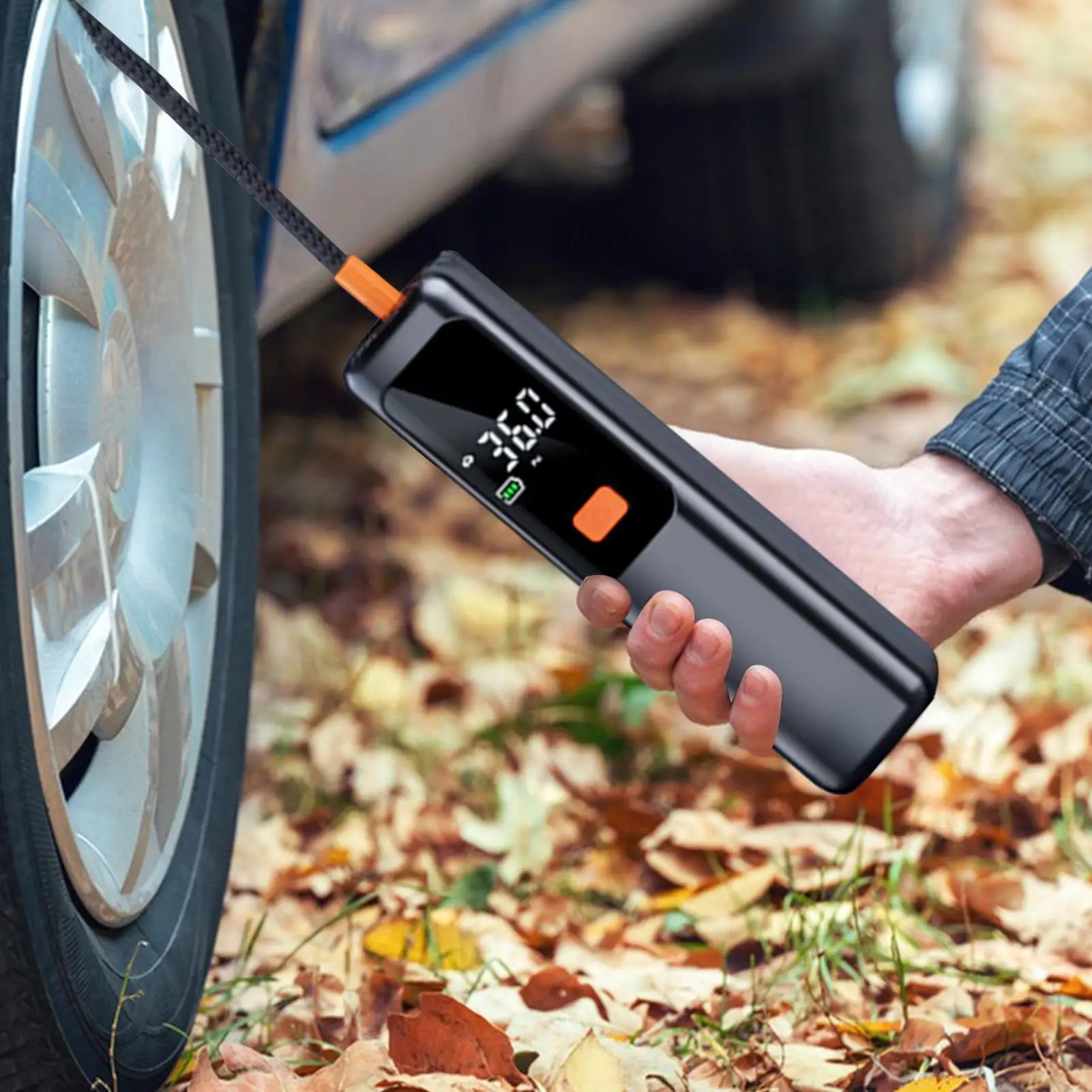 

Портативный воздушный компрессор, автомобильный беспроводной велосипедный воздушный насос для шин, электрический насос для скутеров, грузовиков, пикапов, автомобильных мотоциклов