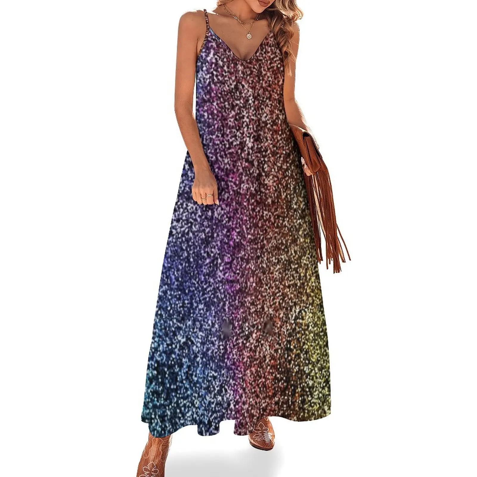 

Print of Disco ball ONLY - disco fever boogie dance 70s club disco party checkered Sleeveless Dress Woman fashion