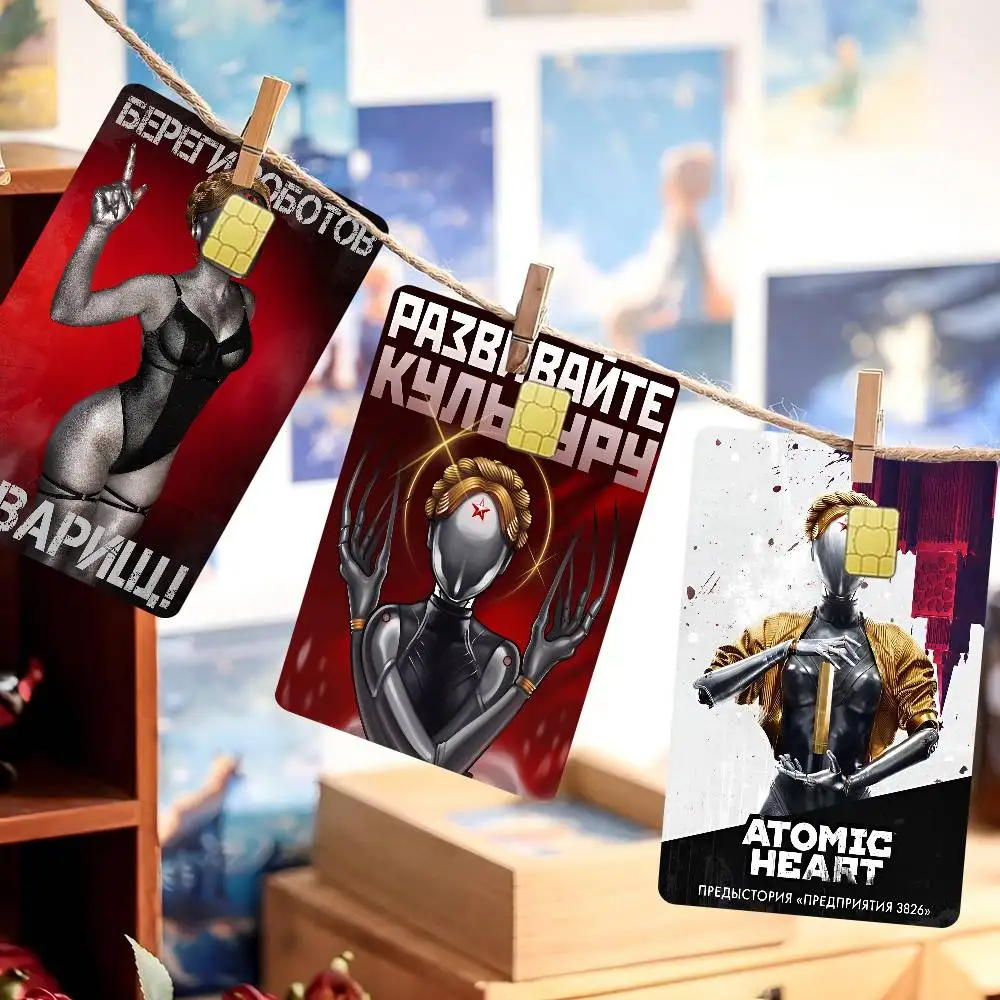 A-Atomic H-Heart Movie 100% رائجة البيع أمين الائتمان الخصم البنك بطاقة حافلة بطاقة فيلم الجلد ملصق