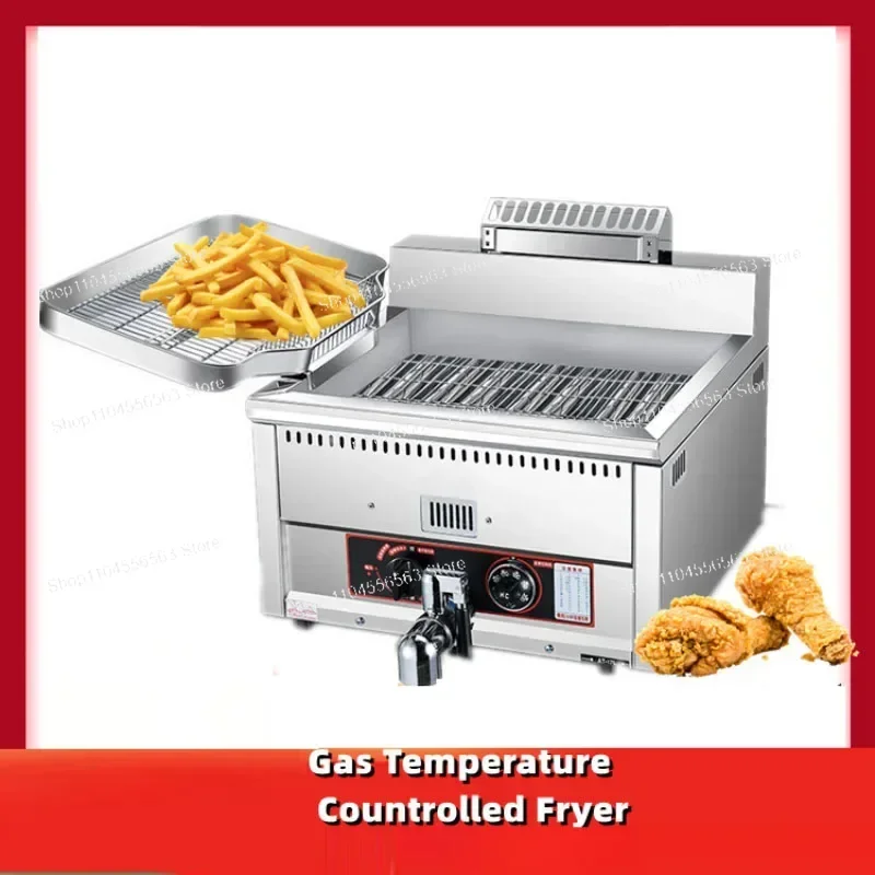   GF-17L مقلاة عميقة تعمل بالغاز، مقلاة تجارية أحادية الأسطوانة سعة 17 لتر مع ترموستات لإنتاج الدجاج والبطاطس المقلية   #2