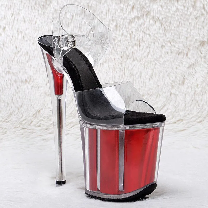 New 20CM/8inches PVC Upper Sexy Exotic High Heel Platform Party Sandals Pole Dance Shoes Model Shows Sandals 145