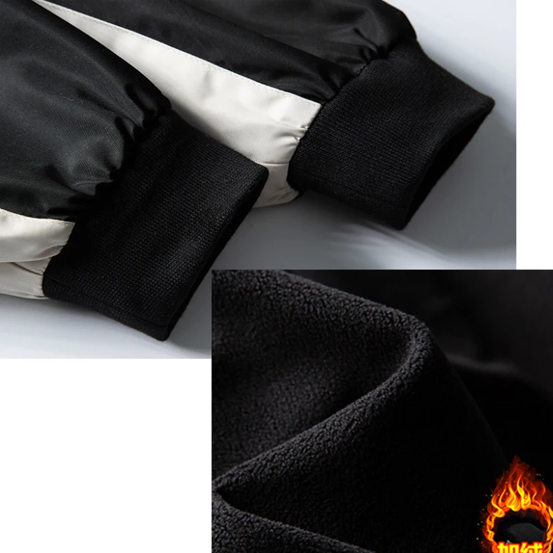 سترة مبطنة بالقطن بغطاء للرأس ذات ألوان كلاسيكية أمريكية |   معطف شتوي دافئ مبطن بالصوف، سويت شيرت سميك