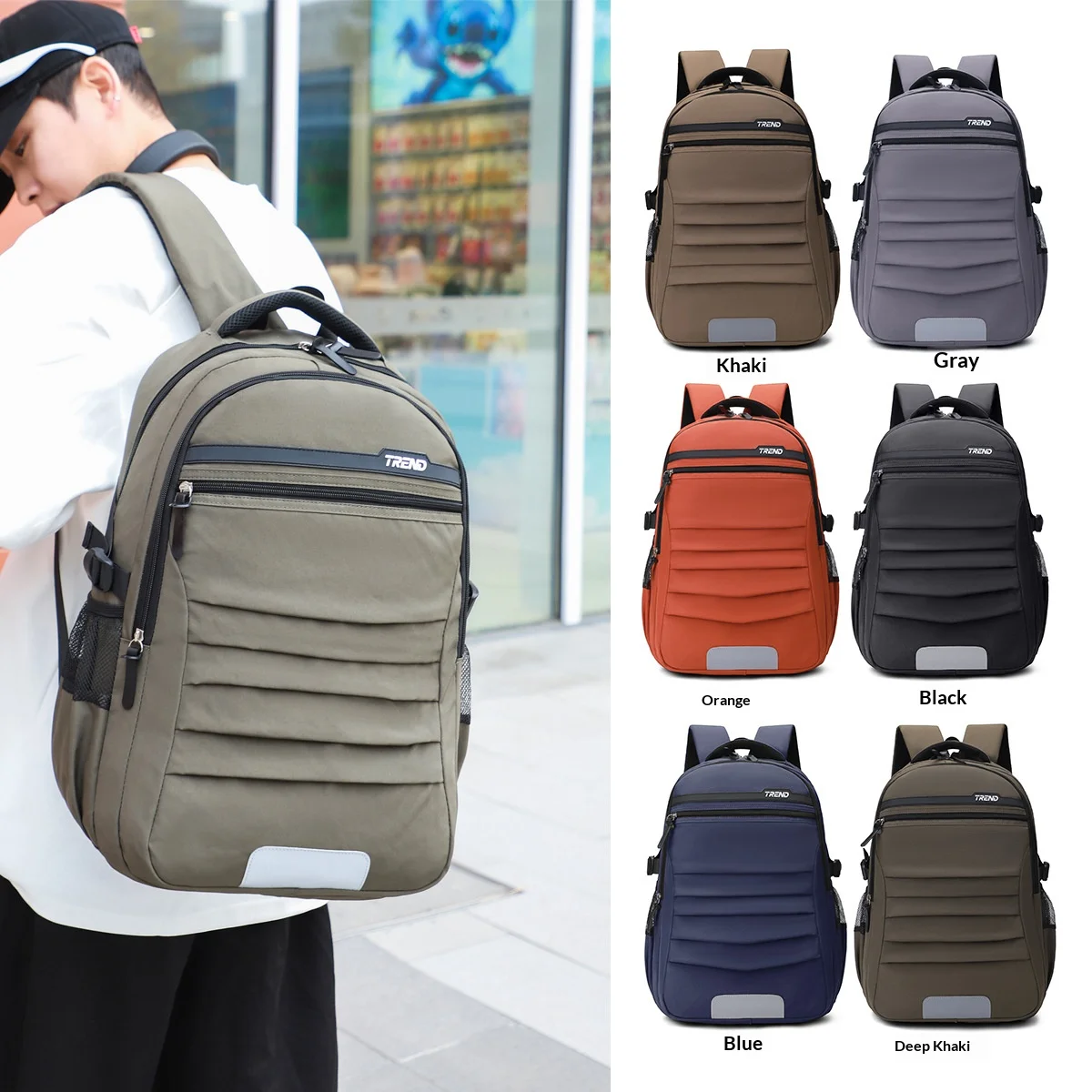 

Business Backpack, Commuter Laptop Bag, Large Capacity, Waterproof, Wear-Resistant, Schoolbag, Travel Bag, Backpack