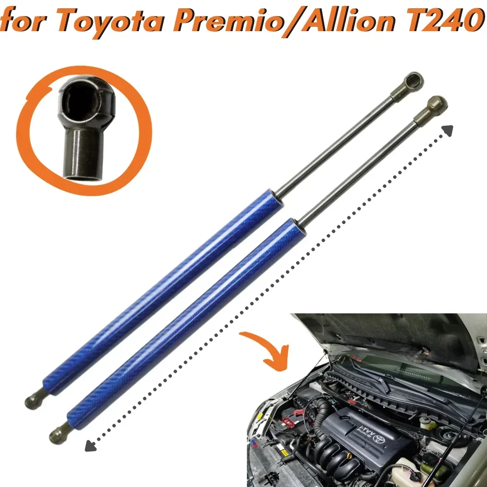 

Qty(2) Hood Struts for Toyota Premio/Allion T240 2001-2007 Front Bonnet Modify Gas Springs Shock Absorbers Lift Supports Dampers