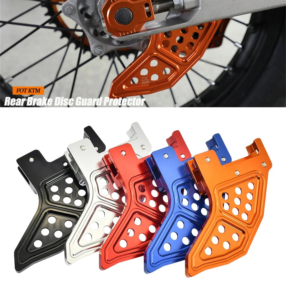 

CNC Rear Brake Disc Guard Protector For KTM 125-530 EXC EXCF XCW XCFW SX SX XC XCF 6 Days TPI Husqvarna Husaberg 2004-2022