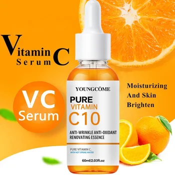 Vitamin C Facial Essence Hyaluronic Acid Dark Skin Brighten Serum Fade Fine Lines…