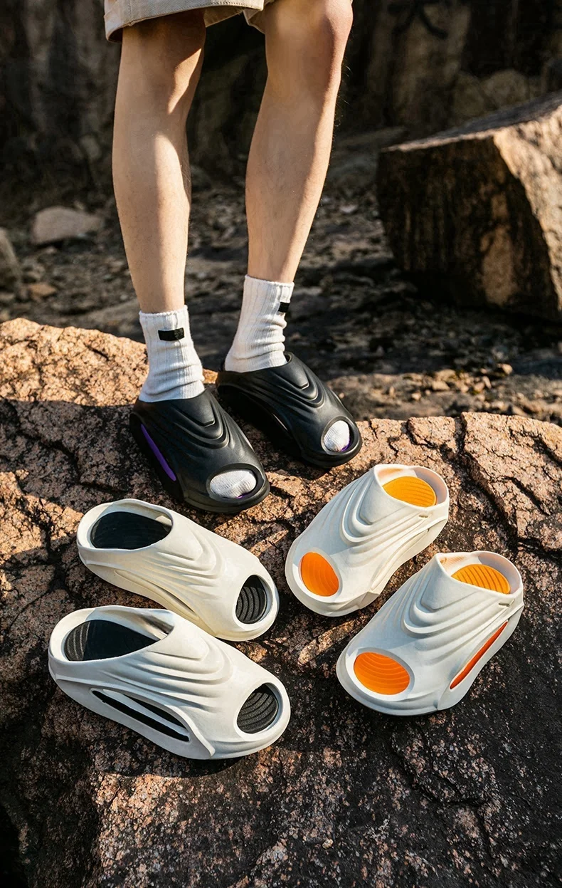 "New Unisex Sport Slides - Thick Sole Anti-Slip Motorcycle Sandals for Men/Women, Beach Basketball Outdoor Summer Footwear