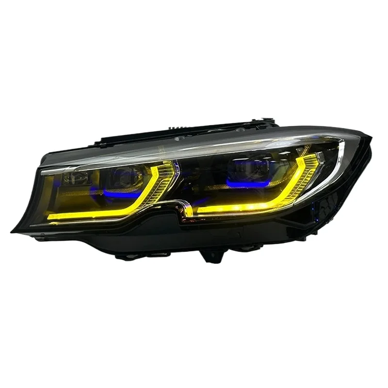 Für Laser-Style Zweifarbige LED-Scheinwerfer-Einheit für 3er Serie G20 G28 2019-2022 LED-Linse Tagfahrlicht DRL*
