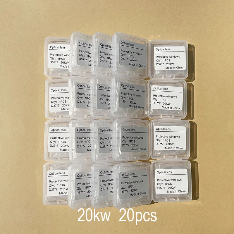 20 Stück Laserschutzlinsen 37x7 6kW 15kW 20kW Faserlaser-Schutzlinsen für Raytools Precitec WSX Laserkopf-Teile – Detail 1