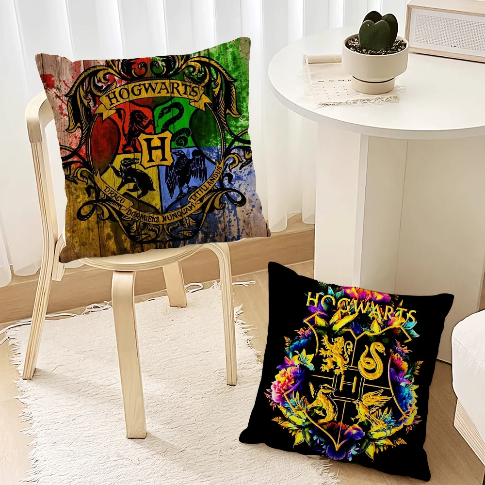 Potters College Plain  Pillow Case For Sofa Bedroom Living Room Office Bedside H-Harrys Table Backrest Cushion Printing Square