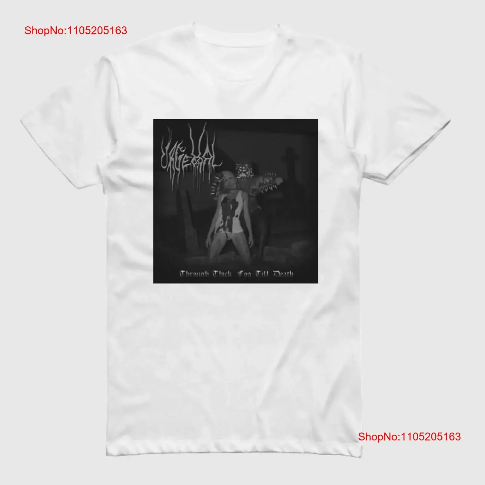 Urgehal Through Thick Fog Till Death Album Cover T Shirt vintage Washed designer clothes Slightly fashion graphic Stretched
