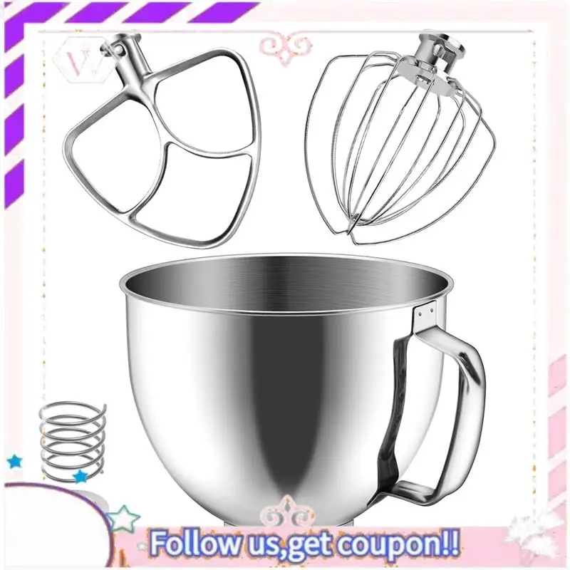 

A50F-For Kitchenaid 4.5-5QT Stainless Steel Bowl Forkitchenaid Kitchenaid Accessories