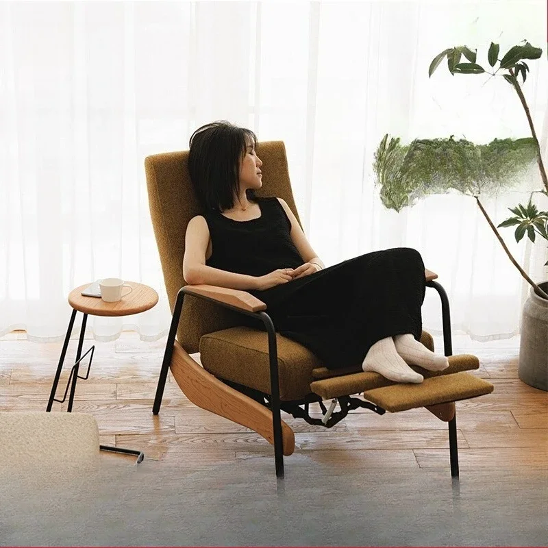 Chaise fonctionnelle, canapé simple multifonctionnel médiéval, chaise paresseuse de salon en tissu, chaise de loisirs inclinable